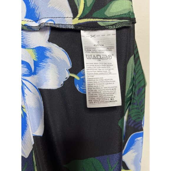 Banana Republic Floral Midi Dress XS Black Blue Boho Resort Style - Picture 13 of 13